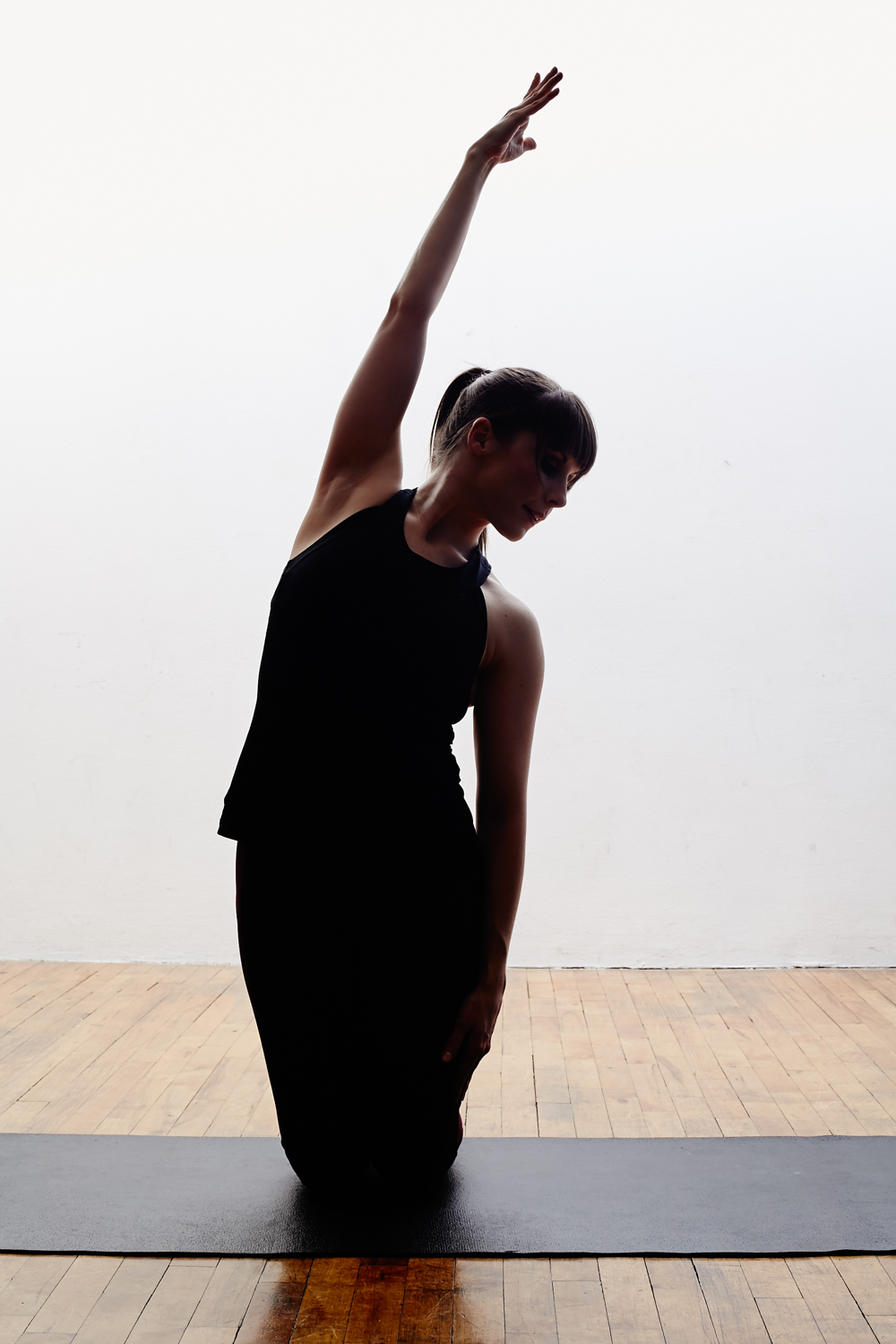 Jenny Powell practicing Pilates
